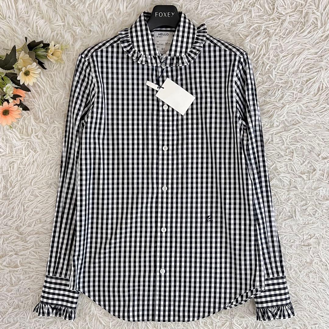 MADISONBLUE マディソンブルー ラウンド カラー フリル シャツ