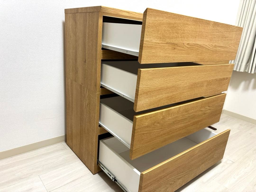 ニトリ　ローチェスト(クエス140-4LC LBR)