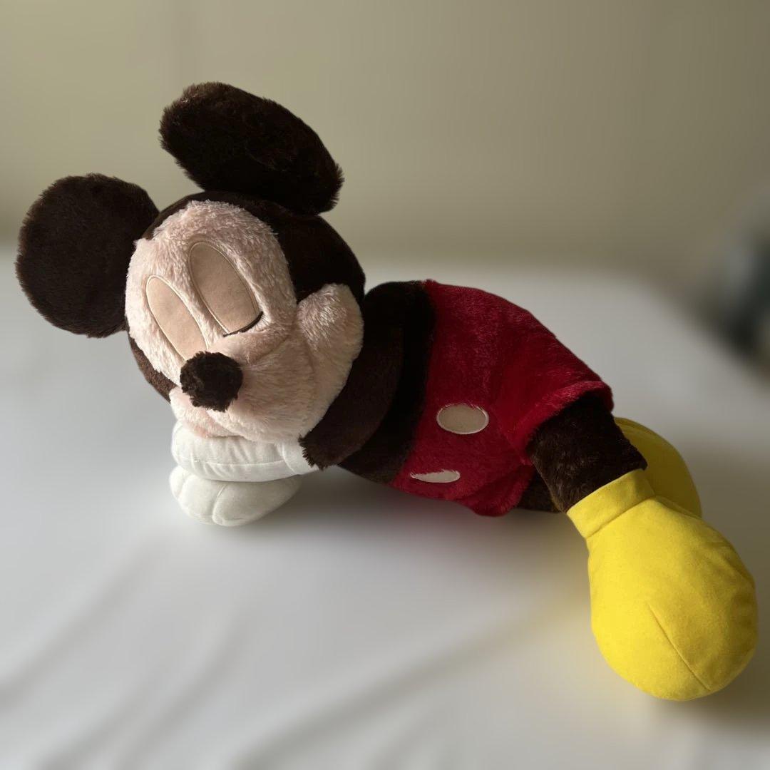 ミッキーマウス　赤いほっぺギガジャンボおやすみぬいぐるみ