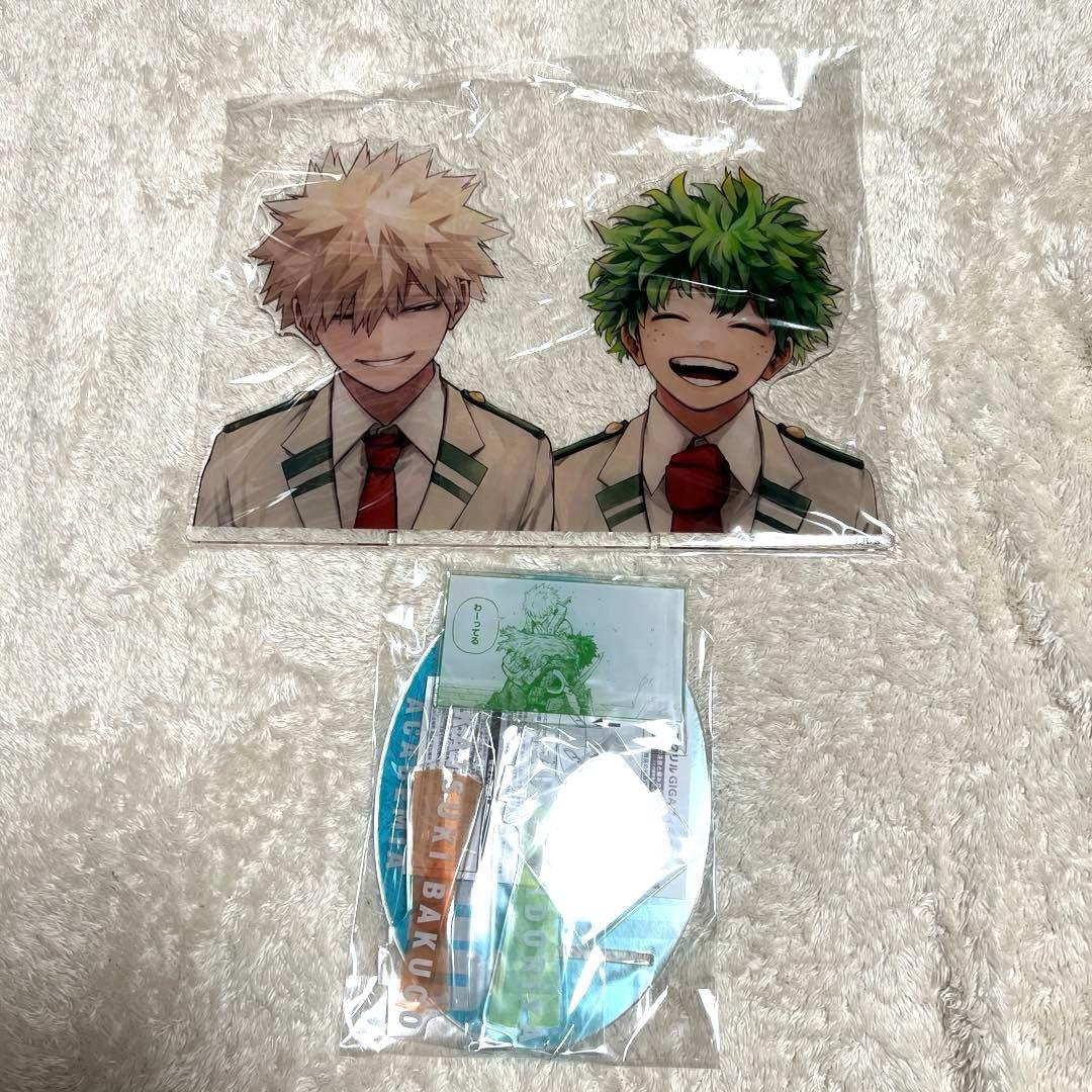 僕のヒーローアカデミア アクリル GIGA フィギュア 緑谷出久　爆豪勝己