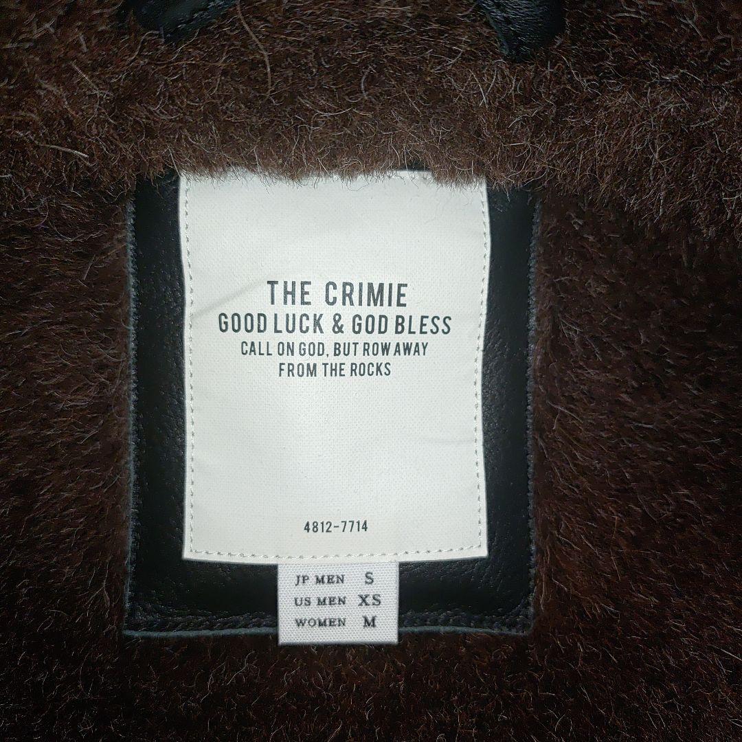 THE CRIMIE レザー切り替え　デッキジャケット　カーキ✕ブラックレザー