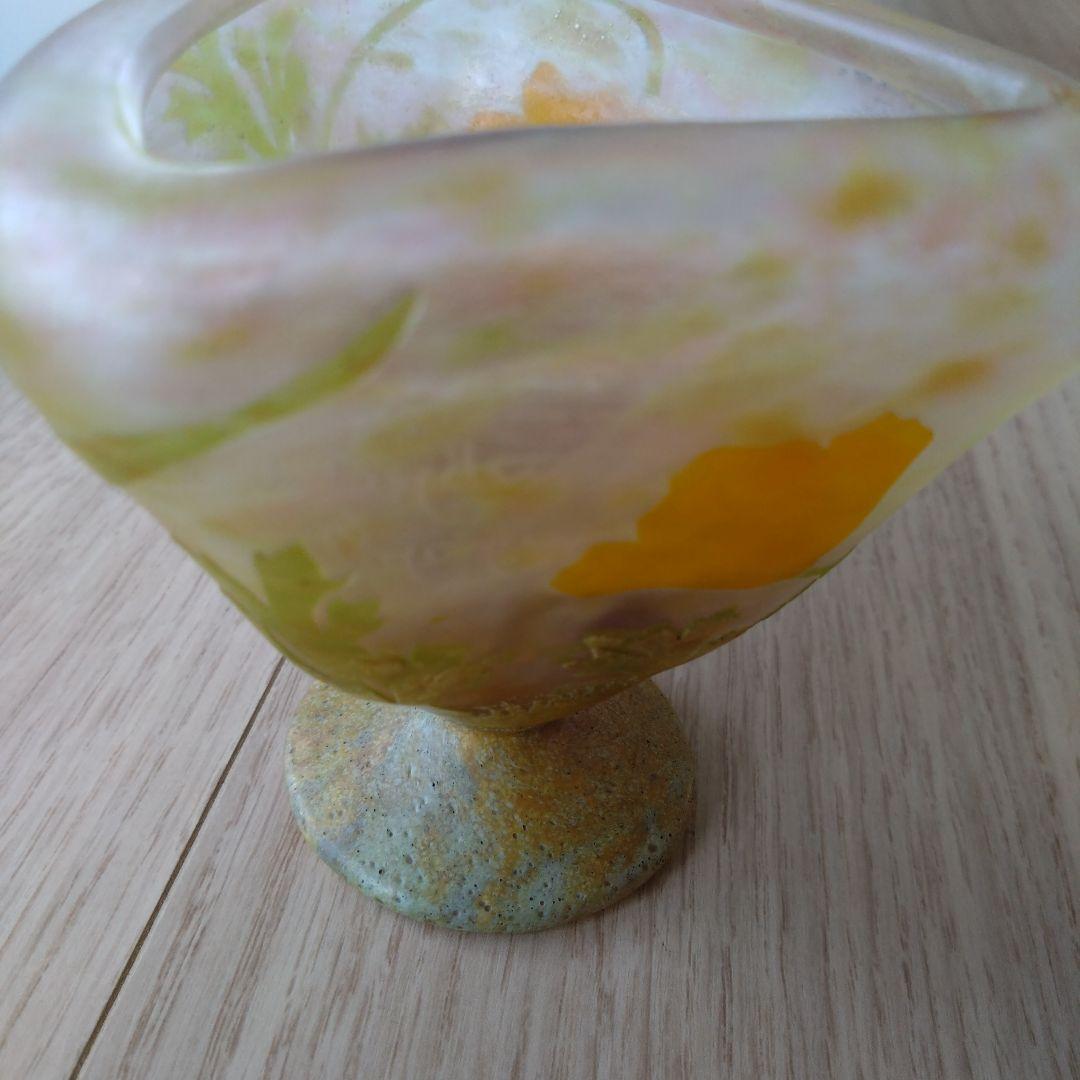 n*1様 ドーム　ヒナゲシ文花器 花器 箱付き　アールヌーボー　ドーム兄弟