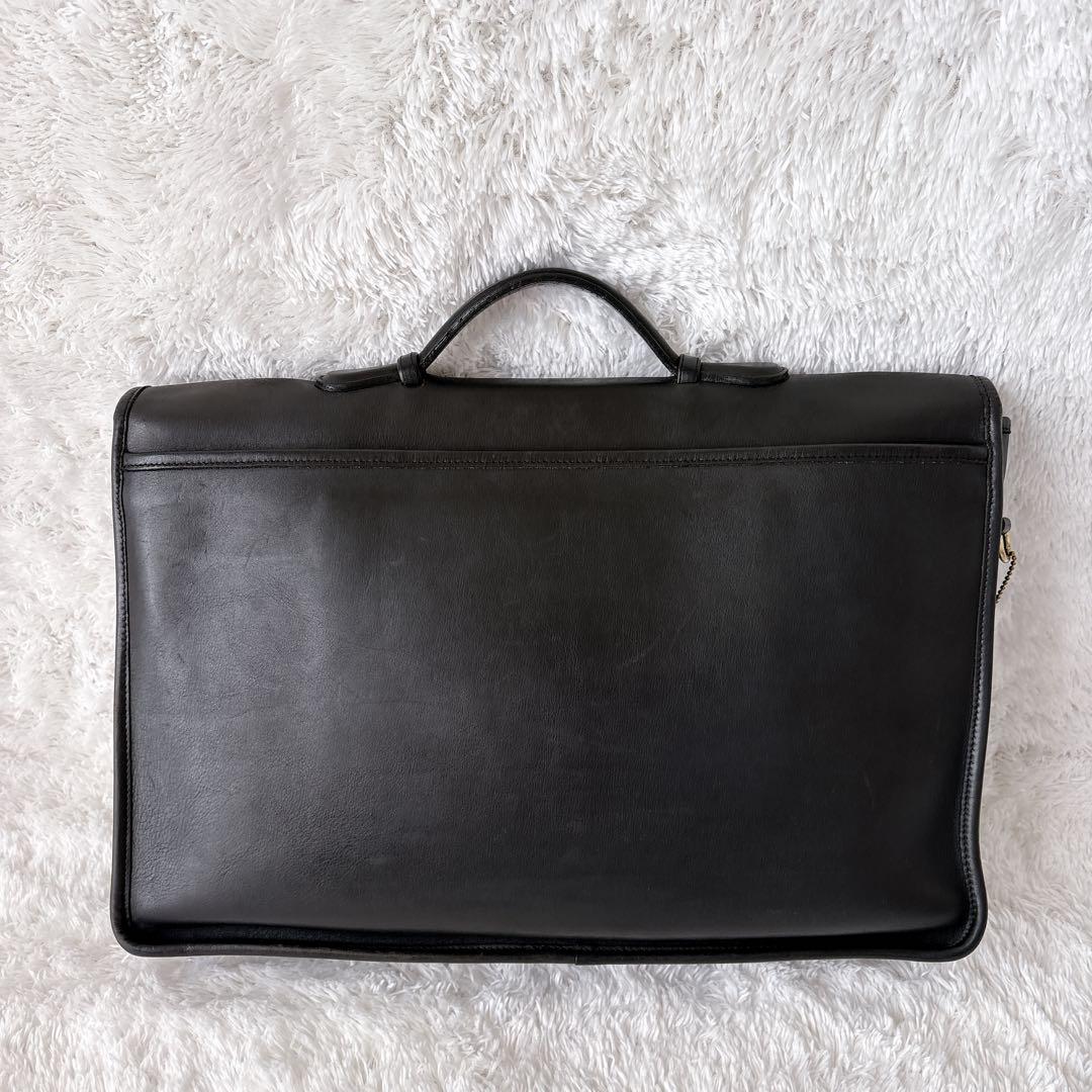 バッグ OLD COACH briefcase leather turnlock USA