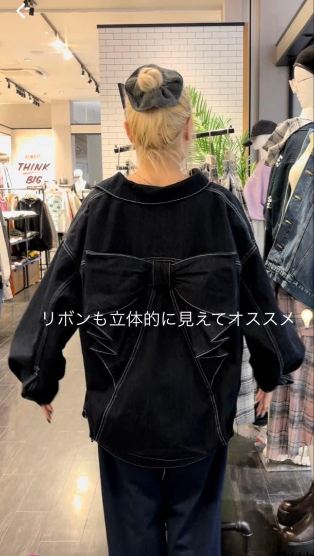 新品☆ロデオクラウンズ　リボンデニムジャケット