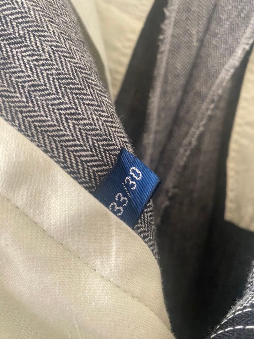 ラルフローレン メンズ ヘリンボーン リネン混パンツ 33/30 M相当