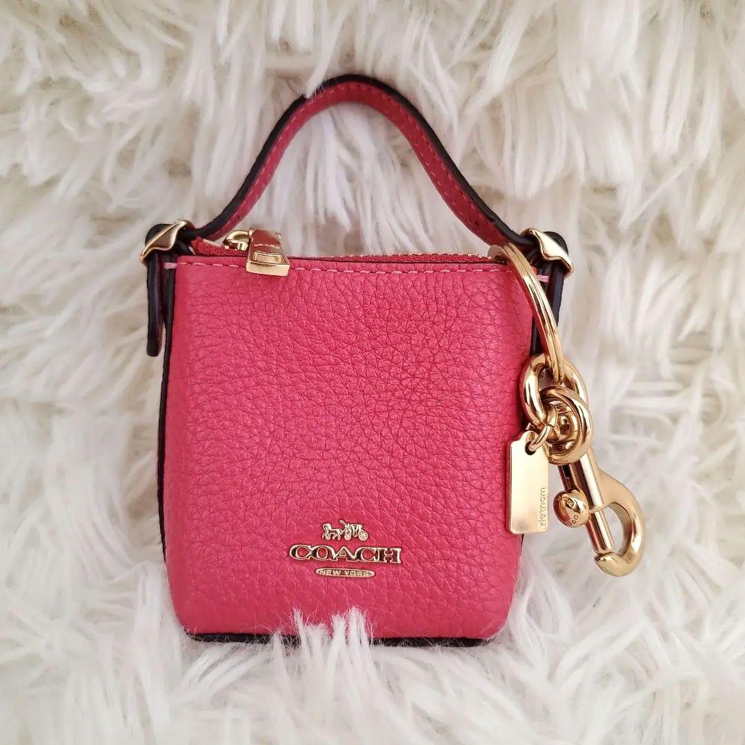 ⭐レア未使用級⭐COACH　ワンショルダー型　チャーム　キーホルダー　シボ革