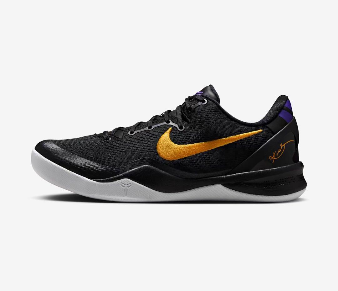 シューズ(男性用) Kobe 8 Protro Black&University Gold 28.5