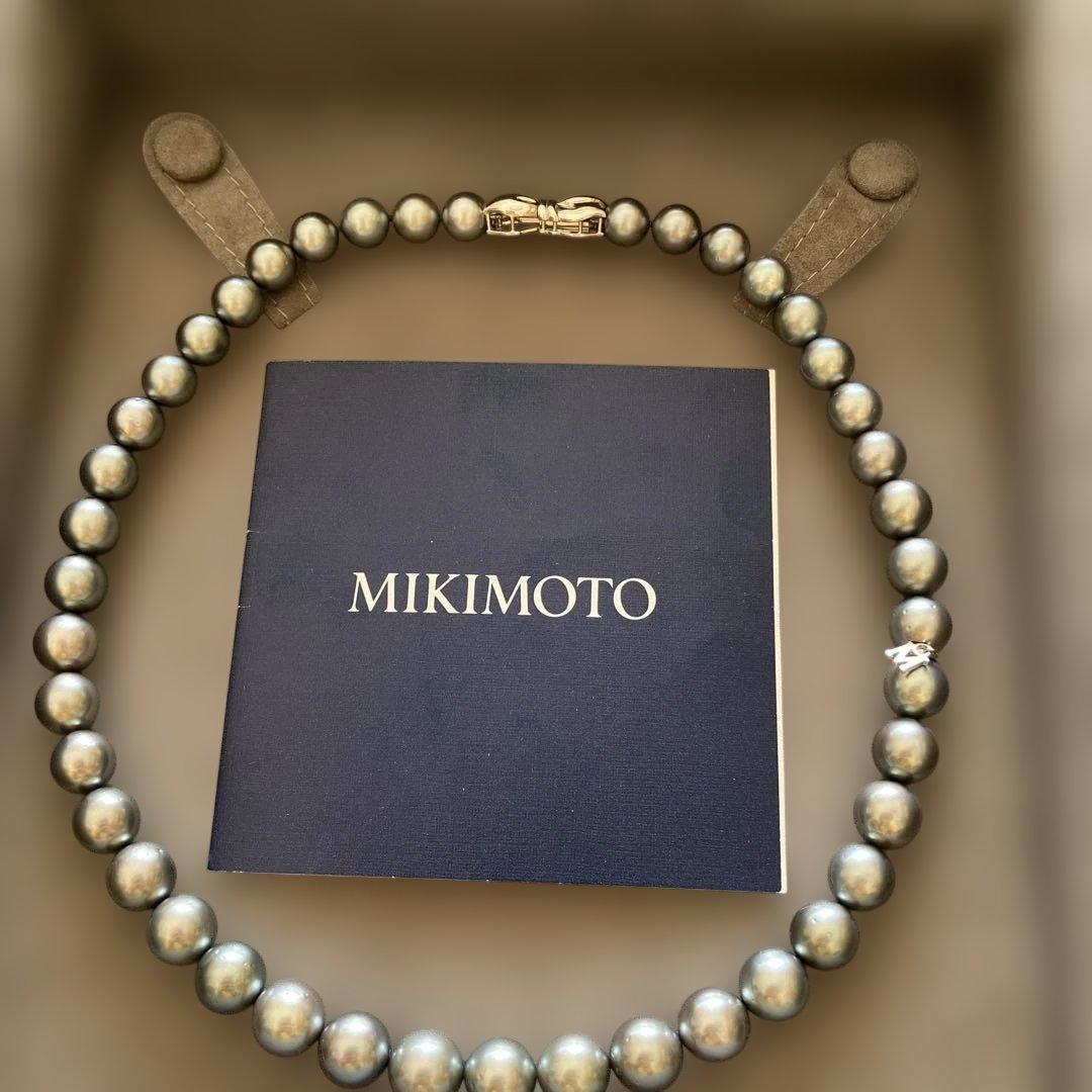 シシ様用MIKIMOTO 黒蝶パールネックレス　ブルー系