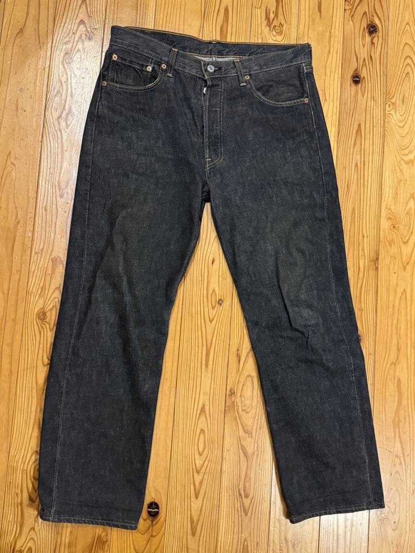 マ*リ様 USA製Levi's 501 先染めブラックデニム W34 L36
