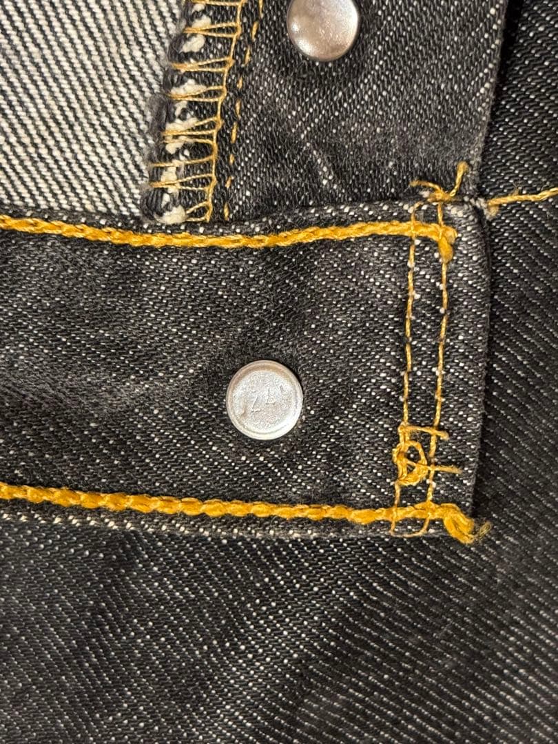 マ*リ様 USA製Levi's 501 先染めブラックデニム W34 L36