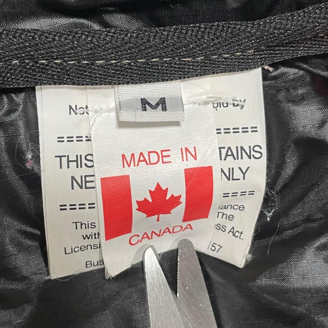 【美品】MONITALY KLUANE ヘリンボーン ダウンベスト M カナダ製