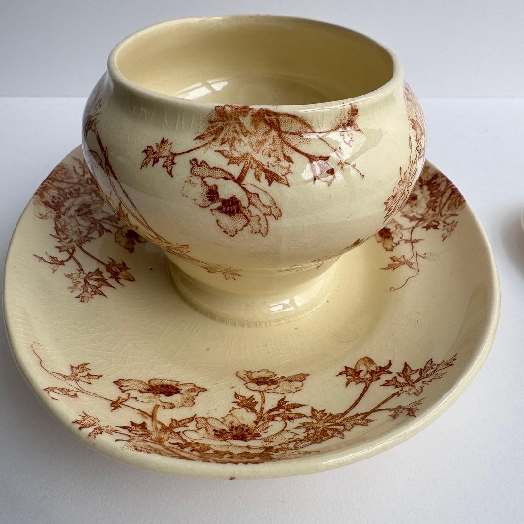 フランスアンティーク Gien ジアン Anemones アネモネ　ソーシエール