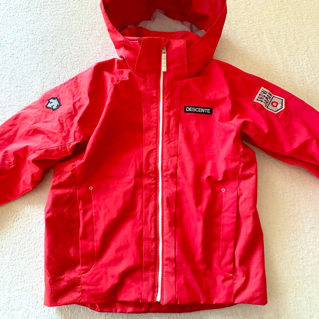 150 デサント　スキー　スノーボード　上下セット　赤　ブラック　スノーウェア