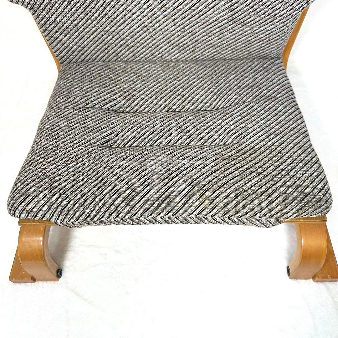 【ローチェア】腰痛防止　胡坐楽座椅子　新日本木工　曲木　低座椅子　希少　健康姿勢