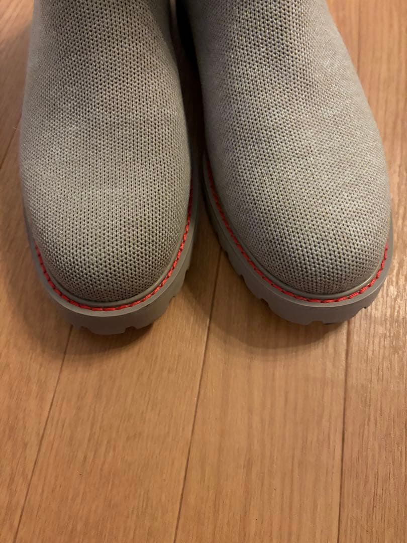 VIVAIA ベージュニットショートブーツ 赤タブ付き