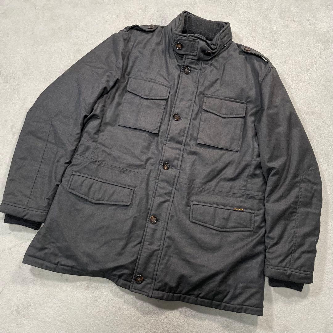 ムーレー　VERONA ダウンコート　カシミヤ混　グレー　56