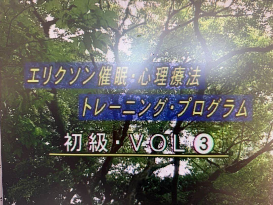 【絶版】エリクソン催眠・心理療法 トレーニング・プログラム 初級 全3巻セット