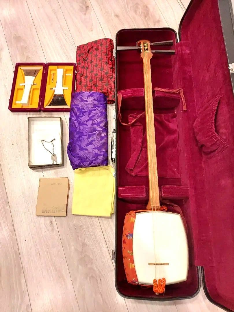 三味線　バチ2つ　ハードケース　セット