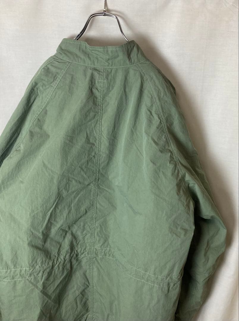 ボアライナー付きライトカーキノーカラーミリタリージャケット春秋冬物ゆったりサイズ