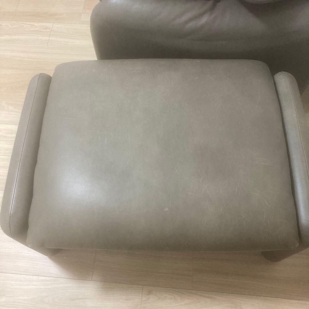 週末限定価格！カッシーナ　マラルンガFZ革 グレー　オットマン付