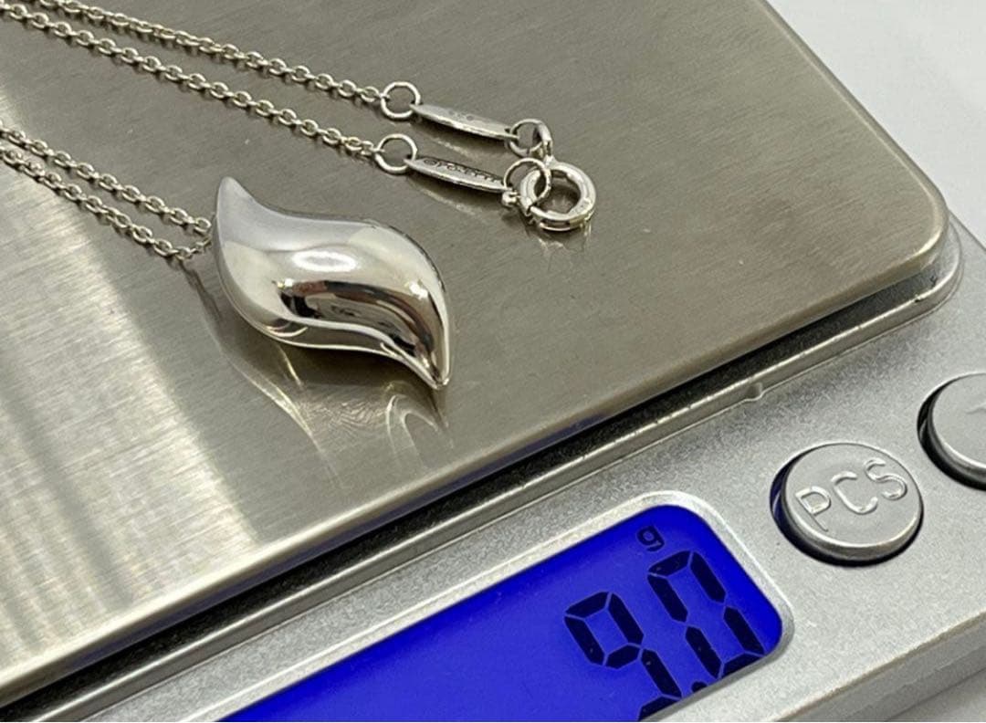 h573 美品　ティファニー　リーフ　ネックレス　シルバー　925