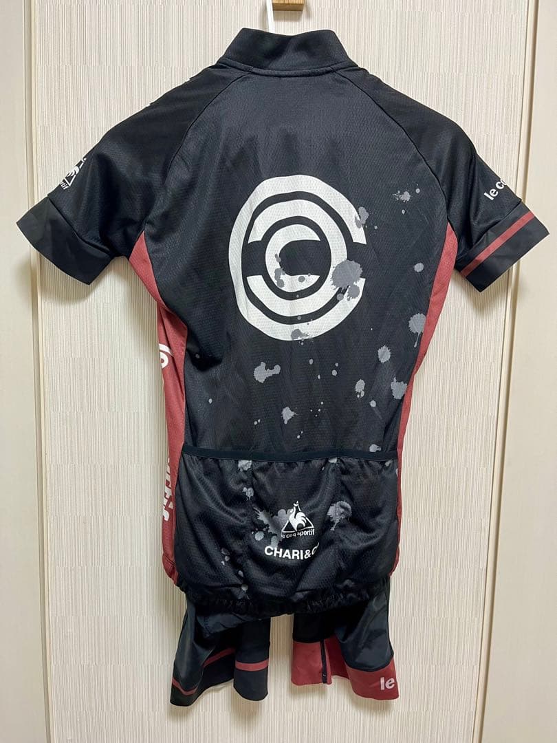 サイクルジャージ CHARI & CO ・ルコック黒/赤・黒／グレーセット