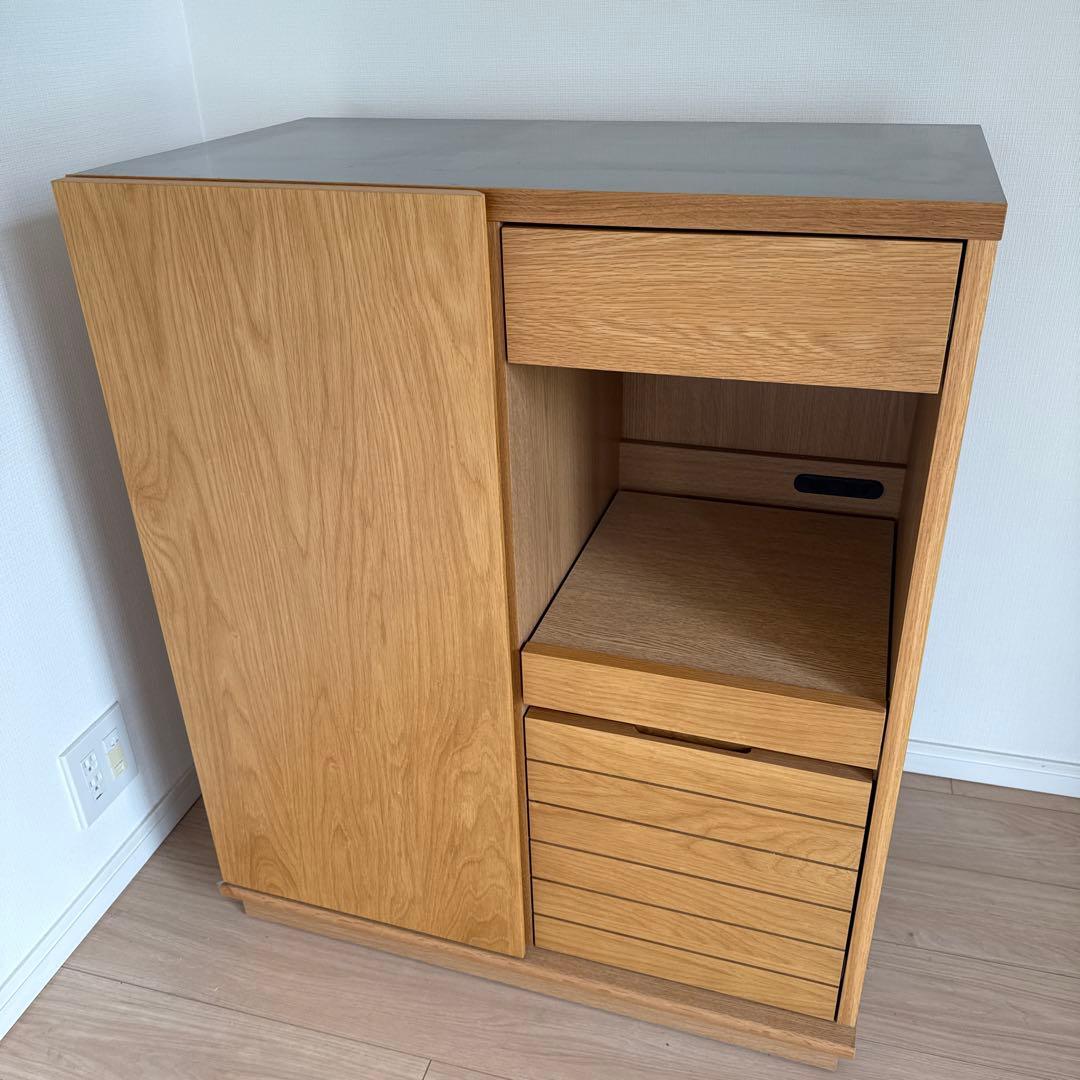 unico SOLK キッチンカウンター 食品棚 キャビネット