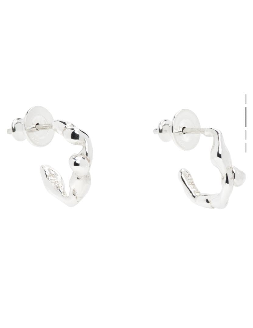 美品 FARIS シルバー Lava Small フープピアス