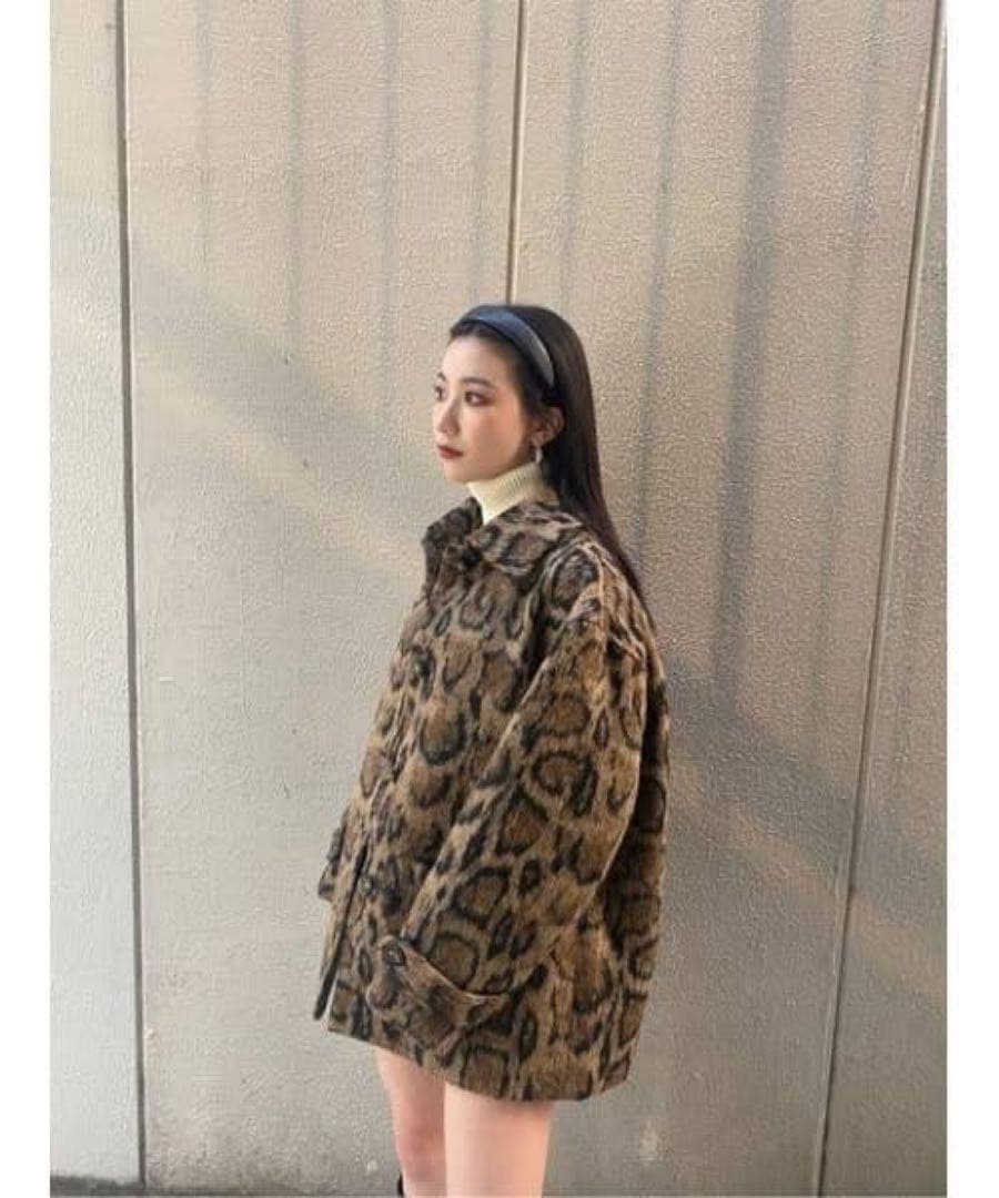 MODERN ANIMAL SHORT COAT レオパード ファーコート