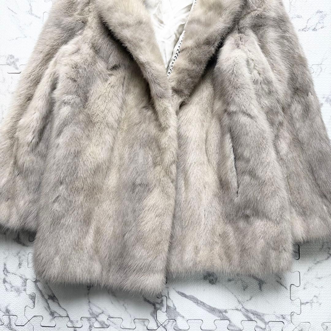 ✨高級✨サガミンク 毛皮コート サファイアミンク 銀サガ 2XL 柔らかさ◎