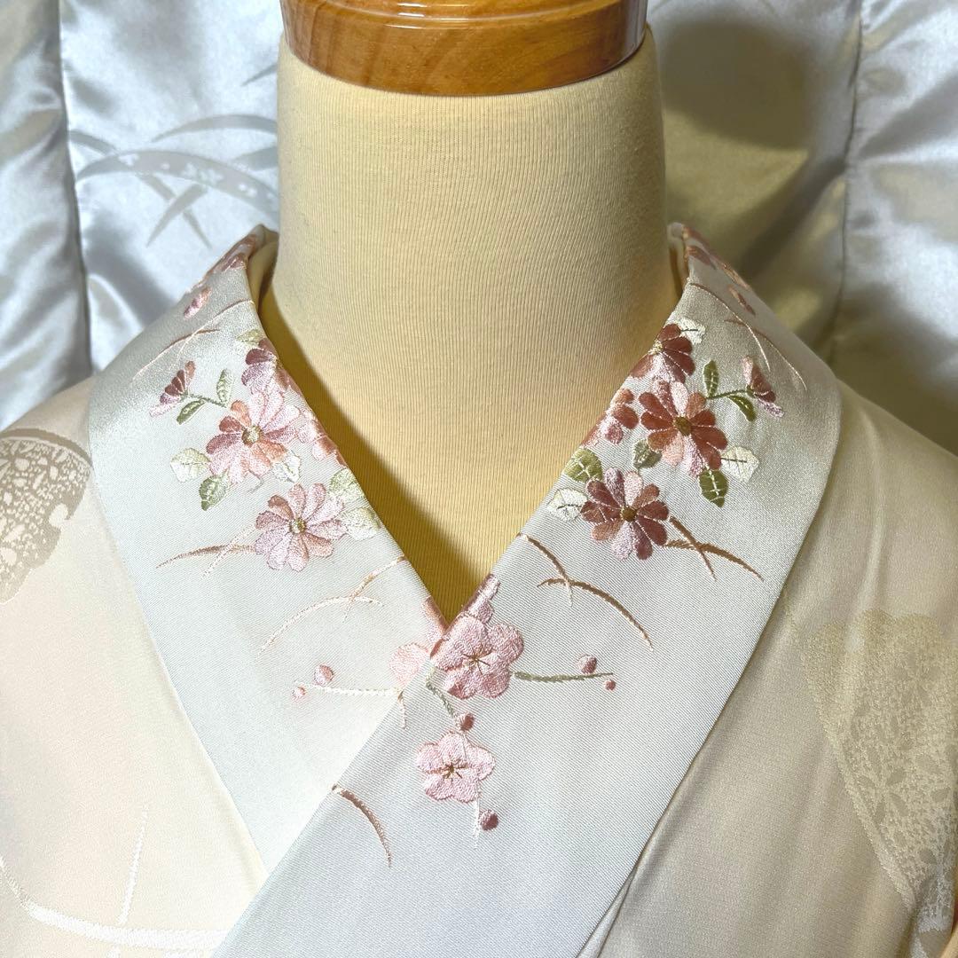 【高島屋】【刺繍半襟】【しつけ付き】正絹　長襦袢　袷仕立て　2512d-16