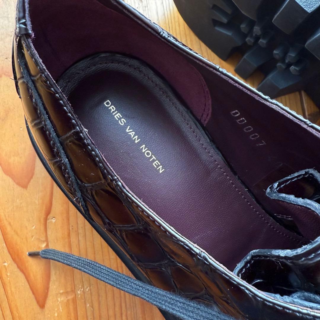 DRIES VAN NOTEN クロコダイル風ローファー