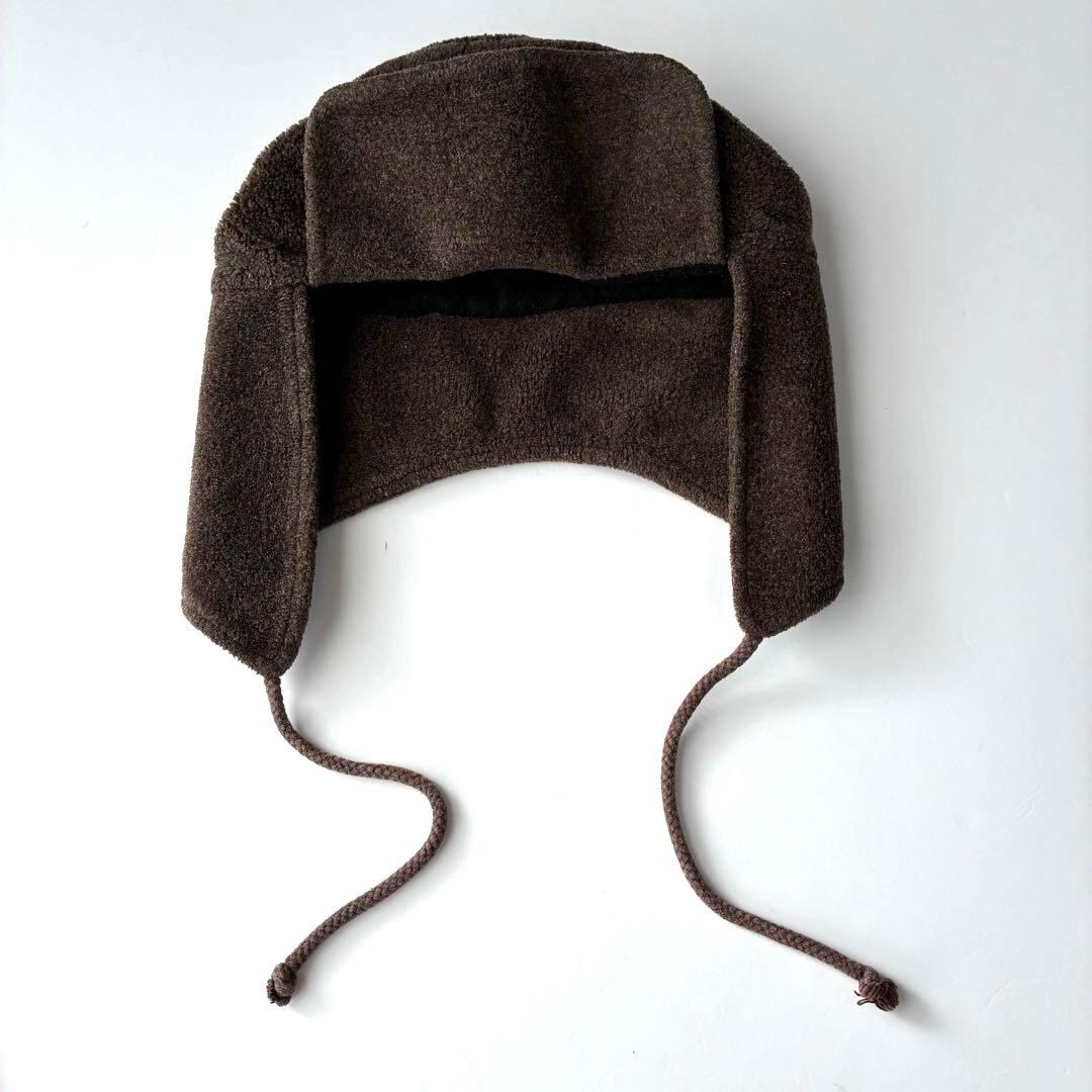 美品 90s USA製 バナナリパブリック ブラウン フリース トラッパーハット