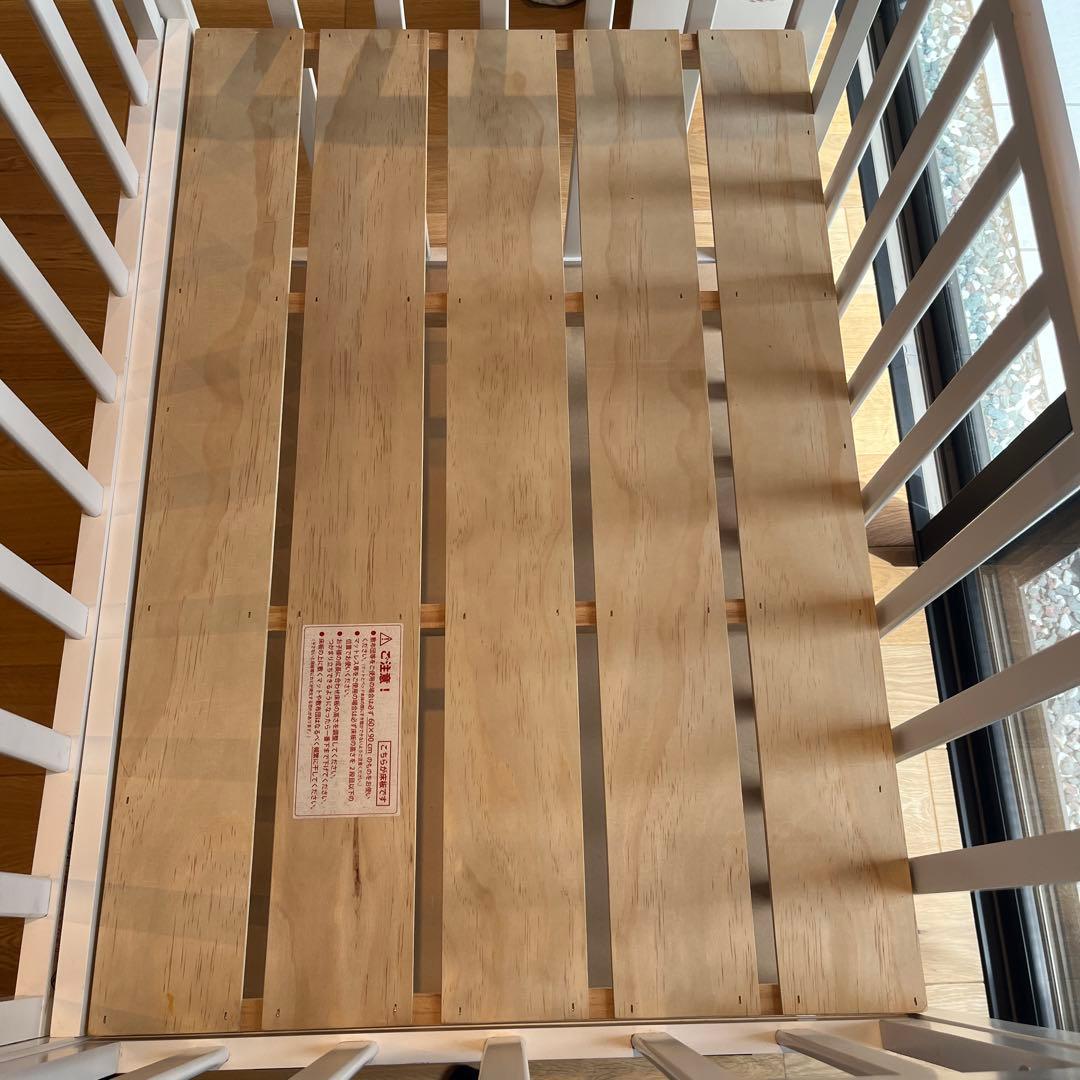 Wオープン腰楽ハイミニベッド　ベビーベッド　ハイタイプ