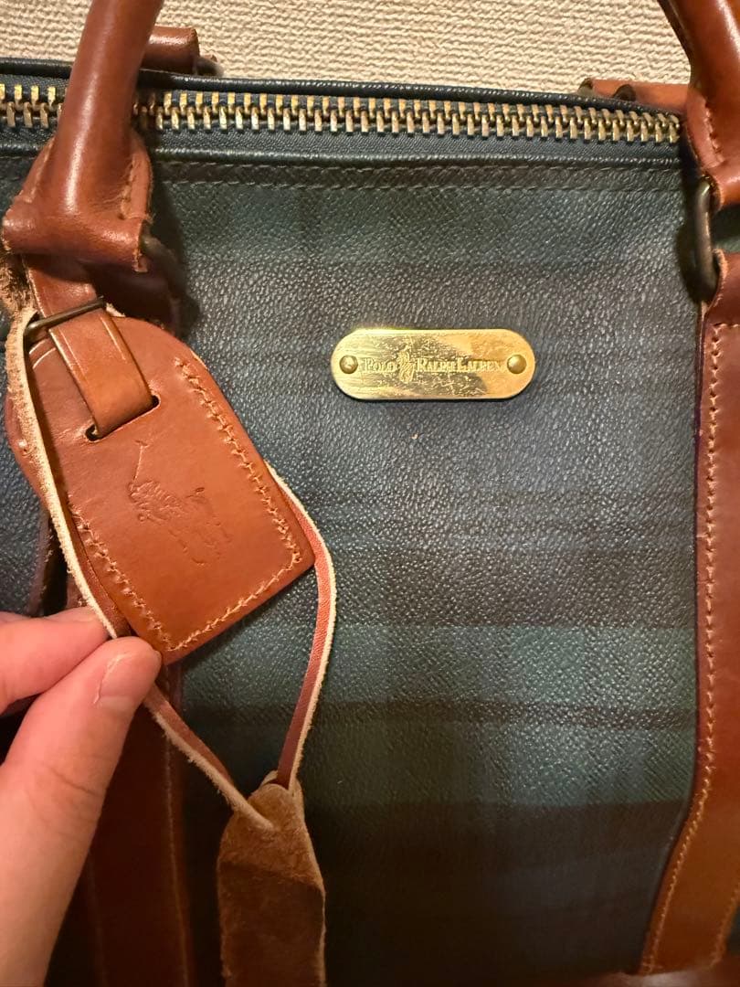 POLO RALPH LAUREN ボストンバック　チェック柄　大容量