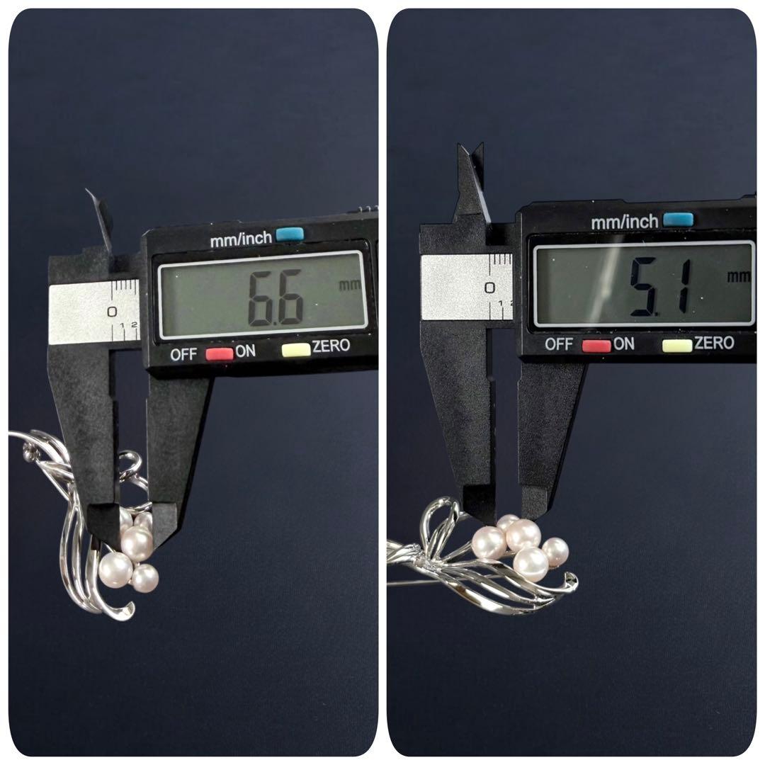 【未使用】ミキモト　花珠クラス　アコヤ　パール　ブローチ　コサージュ　M刻印