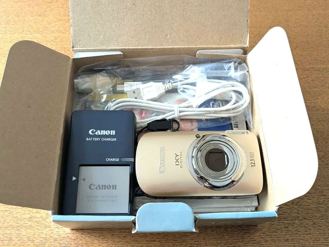 美品 Canon IXY 510 IS デジタルカメラ ゴールド 送料無料