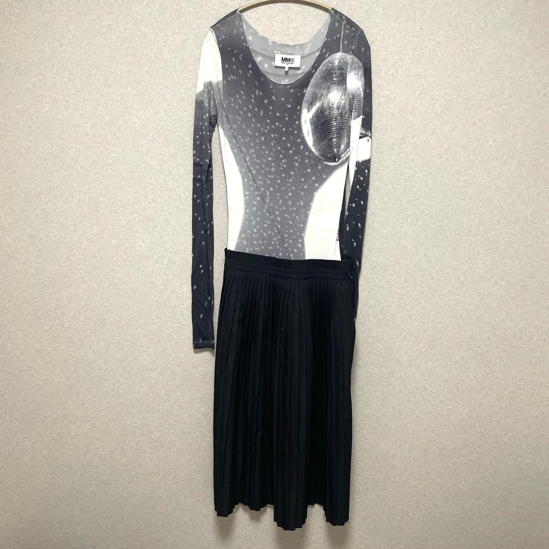 MM6 プリーツ切り替えドレス