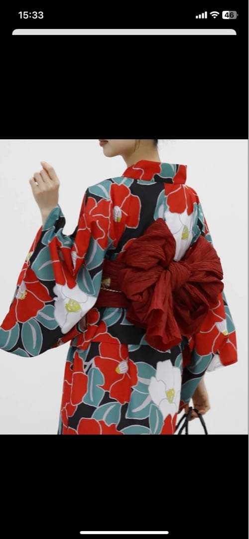 ワンピース　浴衣　帯　3点セット　試着のみ　Lサイズ