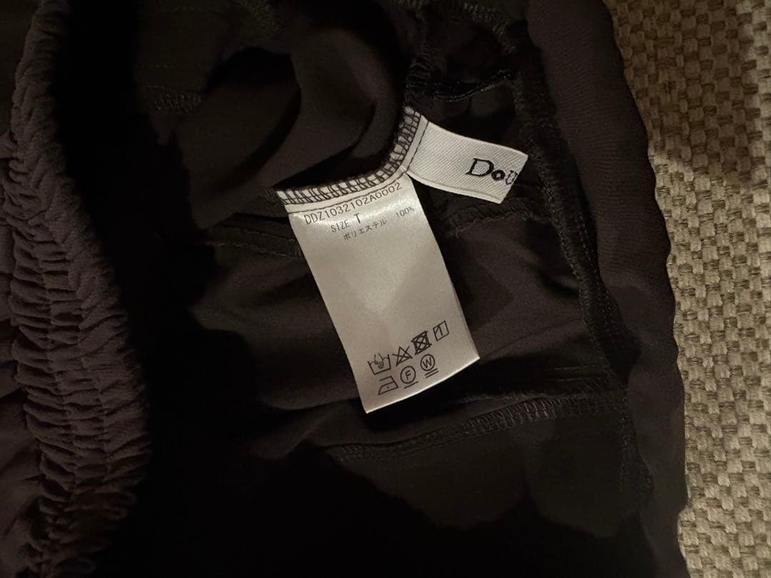 試着のみ美品タックワイドパンツ希少Tサイズ丈長めドゥドゥDOUDOUブラウン