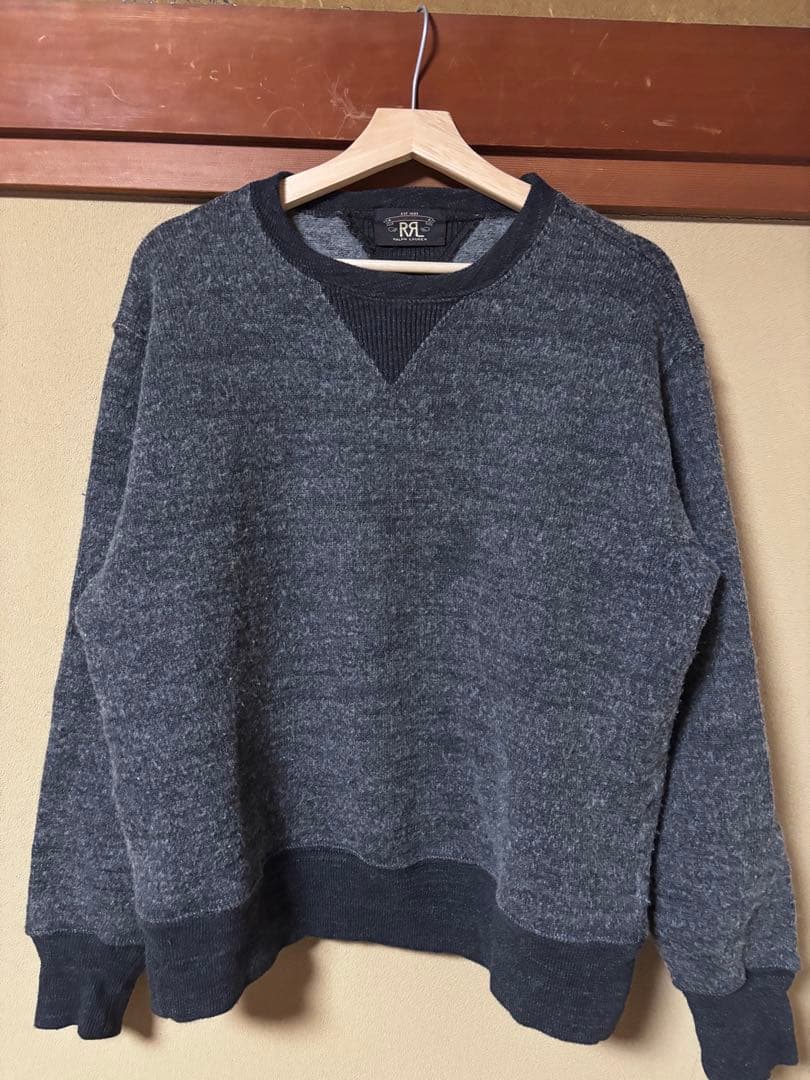 Ralph Lauren RRL グレー Vネックニット usa製