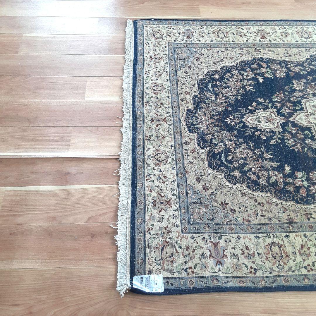 Y1154 高級ペルシャ絨毯 ウール100% 手織り 219×141㎝