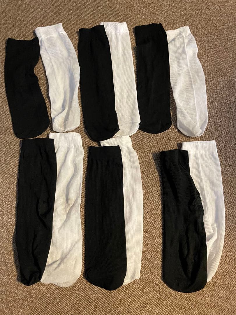 披露宴余興　錯覚ダンス　白黒タイツ8枚セット