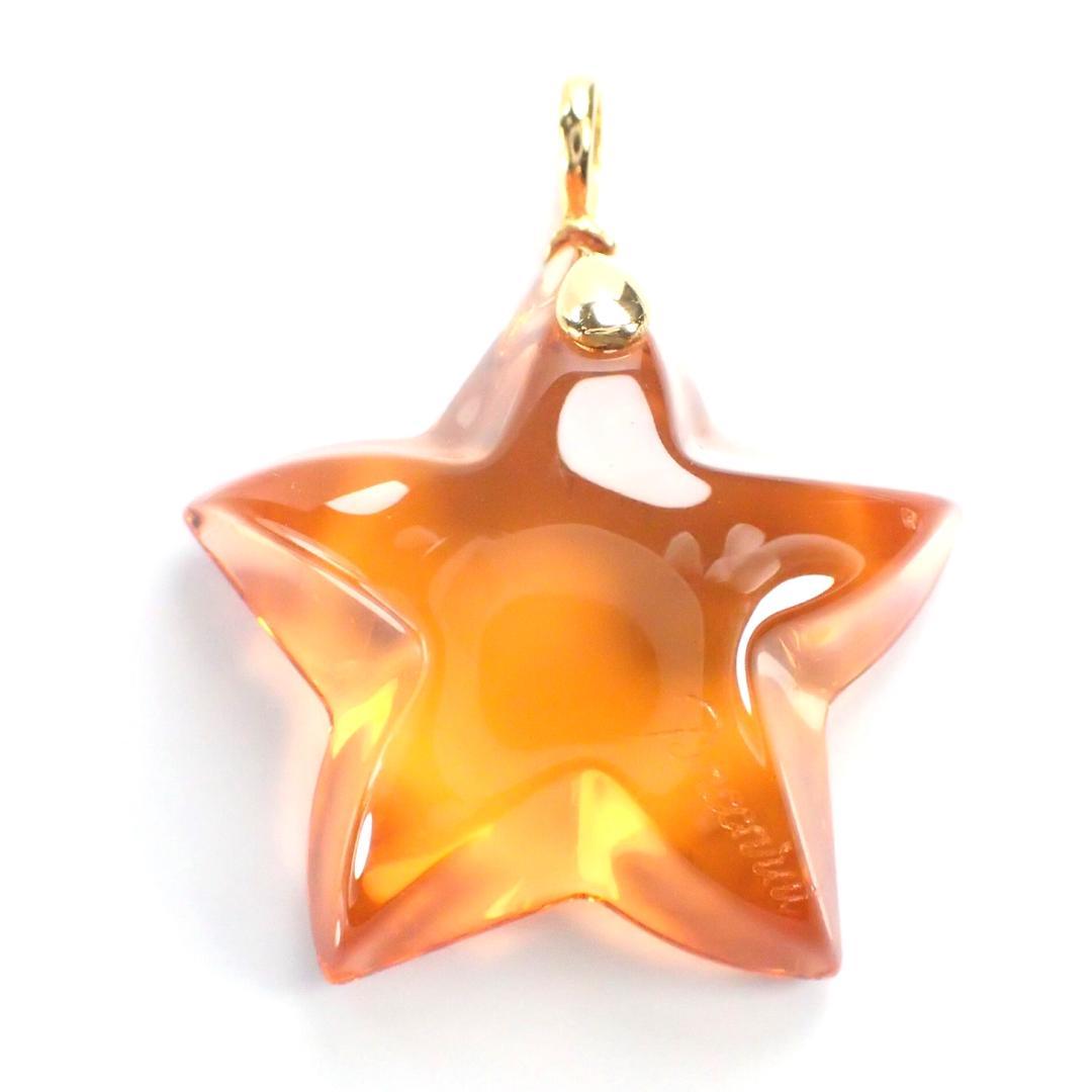 バカラ Baccarat K18YG オレンジ クリスタル ヒトデ トップ