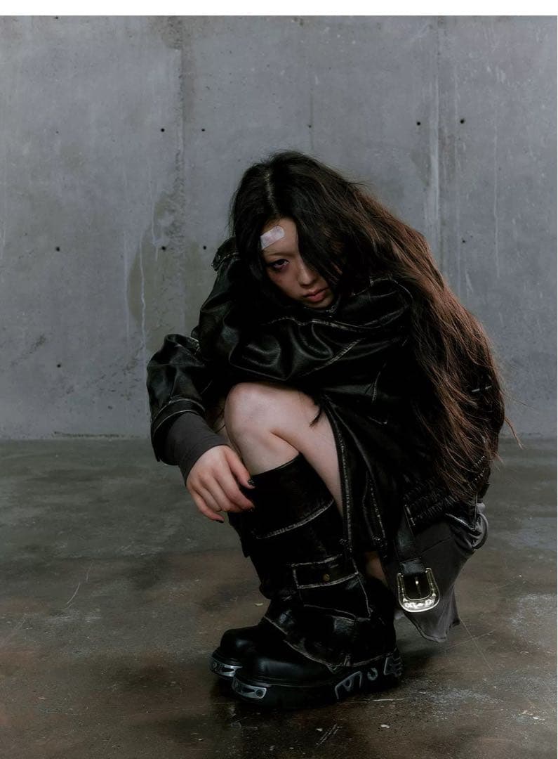 Cest Nous レッグウォーマー　ヴィンテージ　y2k ブラック　pu00s