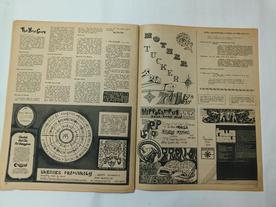 oracle オラクル1967年　ヒッピー　サイケ　アングラ　新聞紙