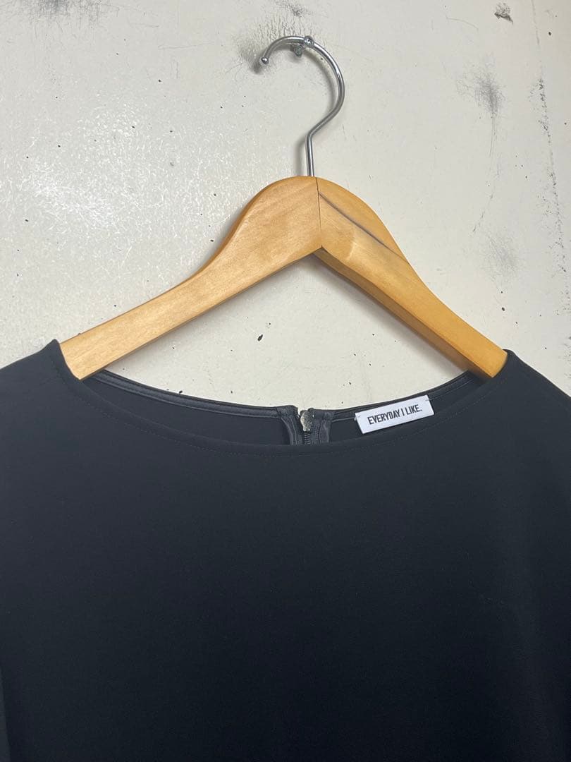 EVERYDAY I LIKE 24SS ジップスリーブ ブラウス ボートネック