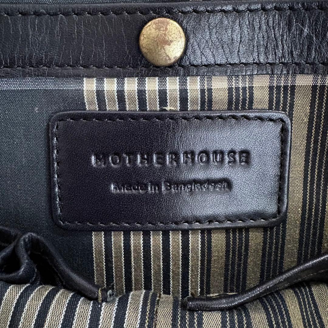 MOTHERHOUSE マザーハウス ビジネスバック ブラック レザー シンプル