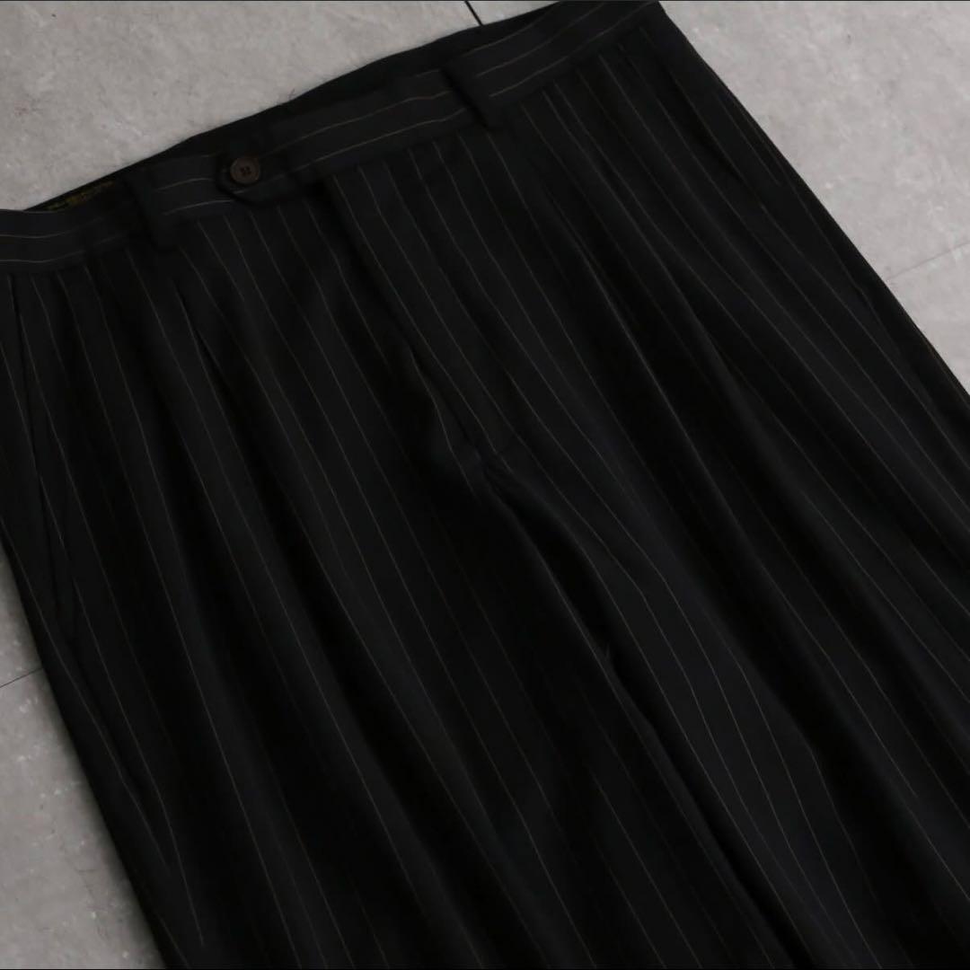 パンツ 1980-90s pin stripe 2tuck slacks