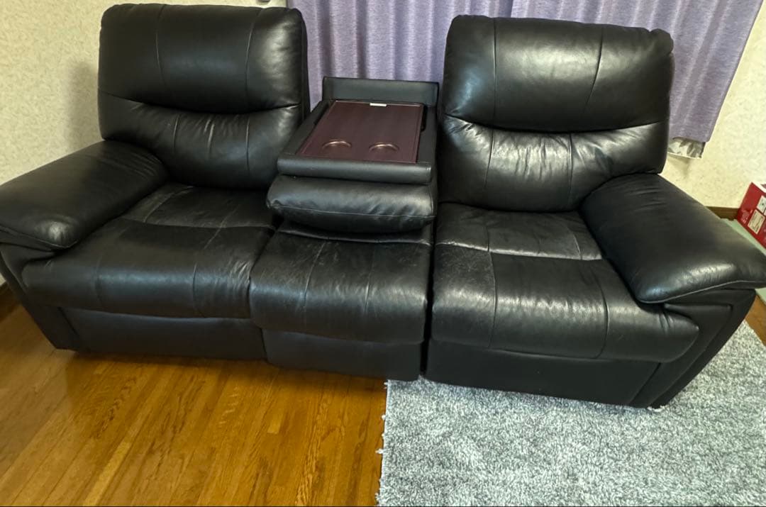 両側電動リクライニングソファー ３人掛け
